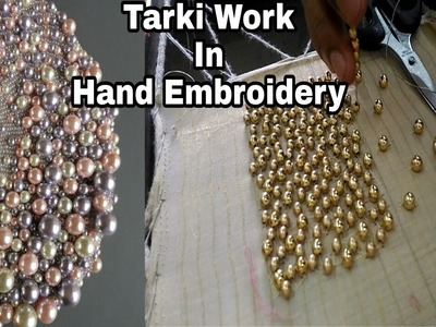 Tarki work|Hand embroidery|pearl work