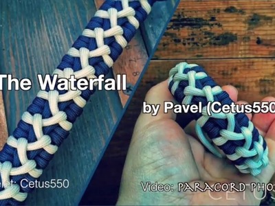 The Waterfall Knot Paracord Bracelet by Cetus 4-Strand without buckle.