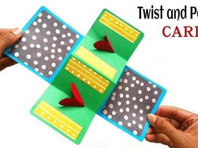 Twist and Double Popup Heart card - DIY Tutorial - 887