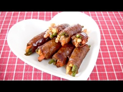 Vegetable Teriyaki Beef Rolls (Korean Style) Recipe 韓国風肉巻き照り焼き (レシピ)