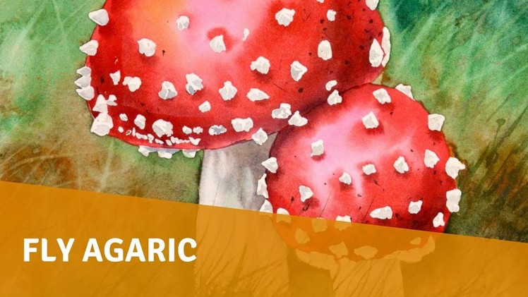 Watercolor Painting - Fly Agaric