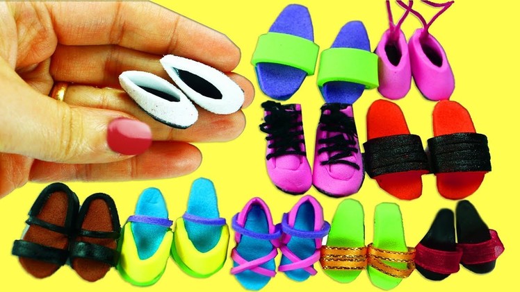 10 DIY Barbie Shoes -10 Different Styles - 10 Super Easy DIY Doll Crafts