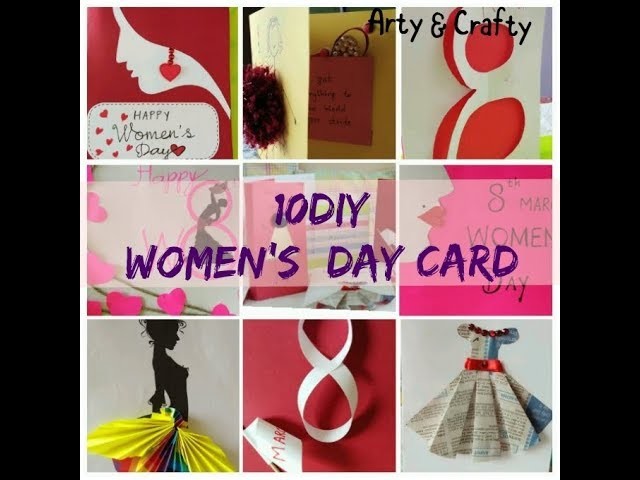 10 DIY Handmade Women's Day Card# Easy & Quick#Personalized#Gift Idea#Greeting#Gift Card#10 Cards