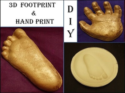Baby Footprint And Handprint 3d |  DIY | Imprints | Memory keepsake|DIY Baby Footprints mold