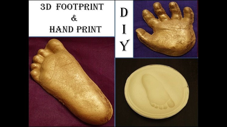 Baby Footprint And Handprint 3d |  DIY | Imprints | Memory keepsake|DIY Baby Footprints mold