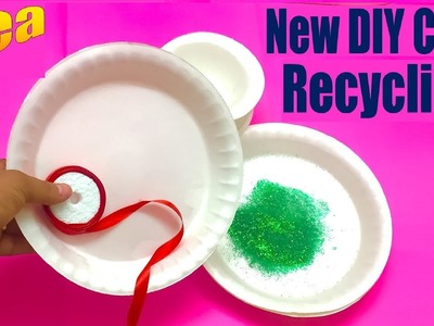 Best DIY Decor craft Idea from Disposable Thermocol plates | Waste material into best - artsNcraft