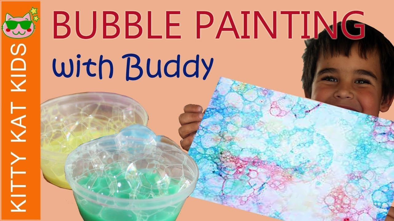 Bubble Painting for Kids, Painting with Bubbles is fun! A great craft DIY