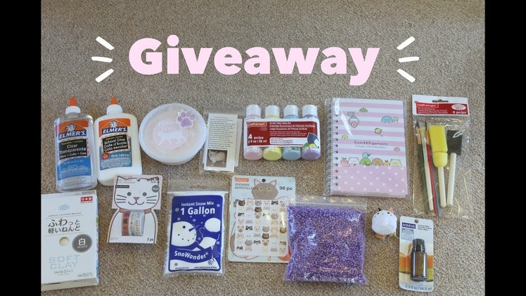 [CLOSED] 1000 Subscribers Giveaway! | Slime, Craft Supplies, and More
