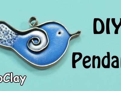 Diy bird pendant - Polymer clay tutorial