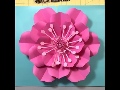 DIY Easy Paper Flower Template 5 and Center Tutorial