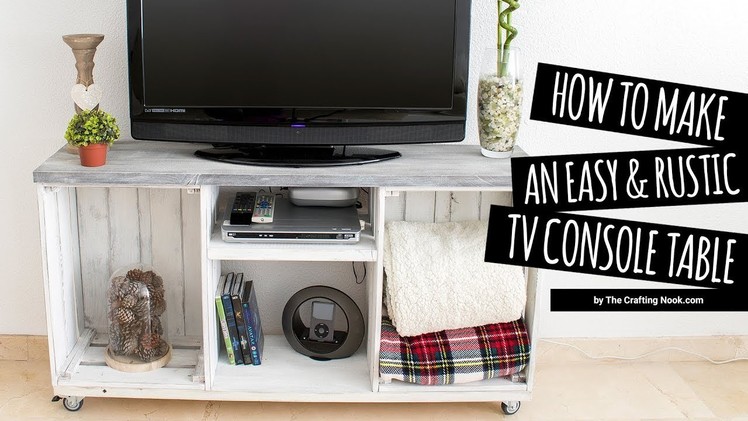 DIY EASY RUSTIC TV CONSOLE TABLE