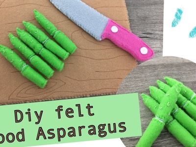 Diy felt food Series # No. 2 Felt Asparagus tutorials