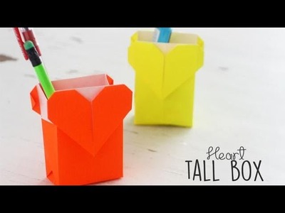 DIY Heart Tall Box | Origami Instructions | Ventuno Art