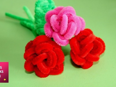 DIY : How to make a rose using pipe cleaner. Spring Crafts