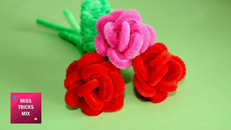 DIY : How to make a rose using pipe cleaner. Spring Crafts