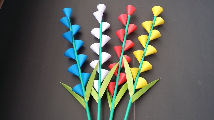 DIY: How to Make Beautiful Paper Flower Stick For Room Decoration!!!
