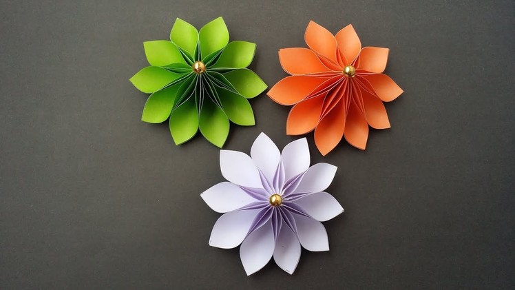 DIY: How to Make Easy & Beautiful Flower With Colour Paper!!!