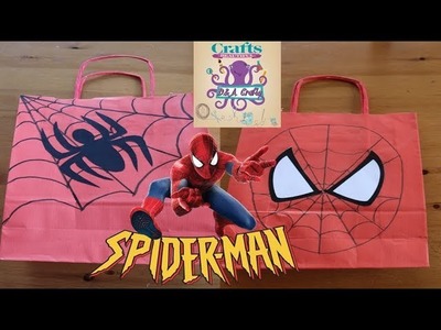 DIY: How to make paper gift bag with SPIDERMAN TUTORIAL