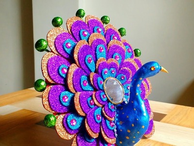 DIY - How To Make Peacock| Best Out Of Waste | Home Decor | Show piece | By Punekar Sneha.