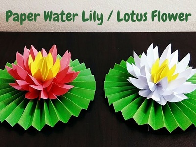 DIY How to Make Water Lily. Lotus Flower with Paper | Paper Flowers | Craftastic