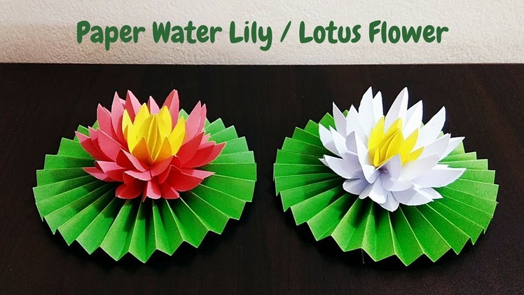 DIY How to Make Water Lily. Lotus Flower with Paper | Paper Flowers | Craftastic