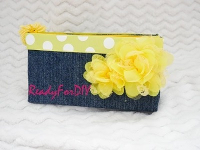 DIY Jeans Purse Bag  Using Old Jeans - No sew - Recycling Idea