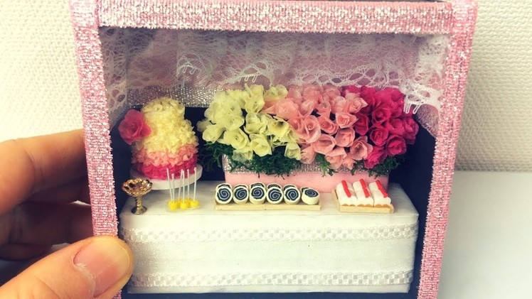 DIY Miniature Dollhouse Rose Wedding Reception