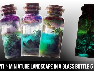 DIY. Ocean Pendant - Miniature landscape in a glass bottle. 5x2 cm.Tutorial resin jewelry.