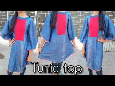 DIY-ONE CUT TUNIC TOP CUTTING AND STITCHING | Latest tunic top design