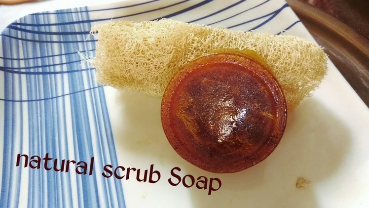 Diy Orange loofah scrub Soap || made with natural loofah ||  periwinkle TV