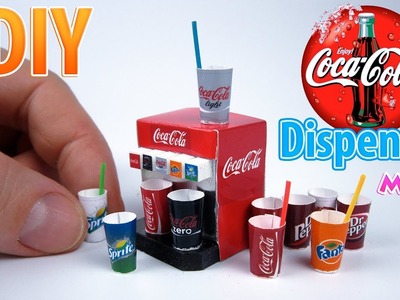 DIY Realistic Miniature Coca-Cola Dispenser | DollHouse | No Polymer Clay!