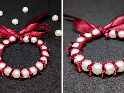 DIY- Ribbon and Pearl Bracelet | Friendship Bracelets | Jewelry Making | Craftastic