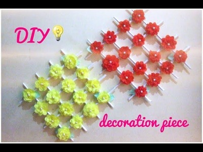 DIY room decoration idea   How to make wall hanging flowers paper craft