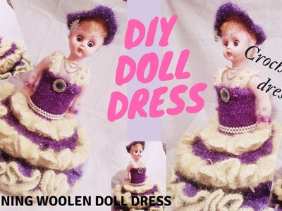 DIY Shining Woolen Doll Dress #Part-2