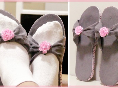 DIY SLIPPERS: How to Make Home Slippers Using Old Jeans and Damaged Flip Flops (Easy & No Sew)