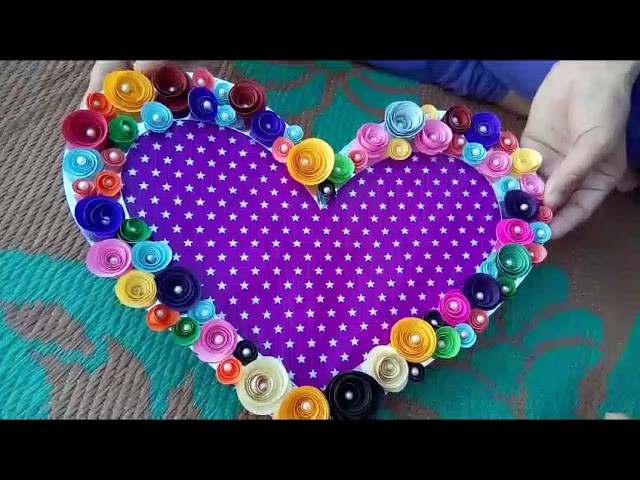 DIY:  Wall hanging tutorial.How to make photo frame. heart shape photo frame.Best birthday gift