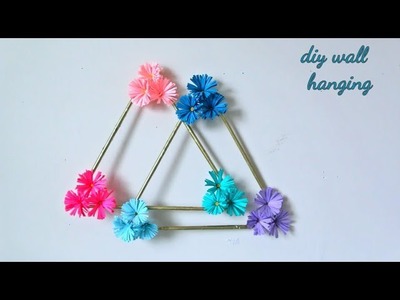 DIY Wall Hanging With Paper Flower || Wall Hanging Craft Idea || Inspiration Kizdzone