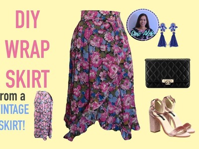 DIY WRAP SKIRT | SEWING PROJECT FOR BEGINNER | EASY WRAP SKIRT WITH RUFFLE