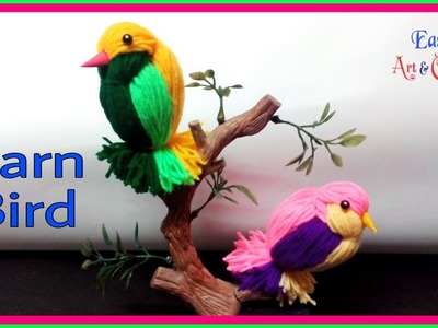 DIY Yarn Bird - How To Create A Cute Yarn Bird - Easy Art & Crafts