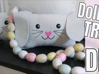 Dollar Tree EASTER DIY!  Decorative Bunny Pillows