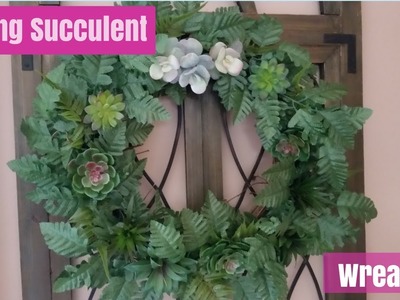 Dollar Tree | Walmart Spring Succulent Wreath DIY