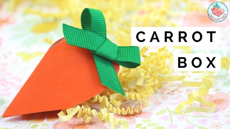 Easter Crafts - Paper Carrot Gift Box - DIY Paper Candy Box for Easter Baskets