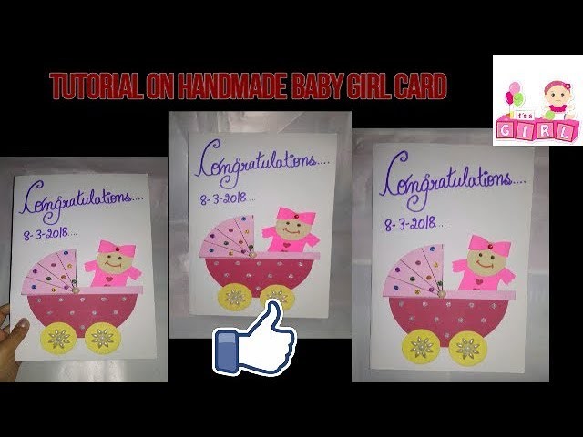 Handmade Card Tutorial For Newborn Baby Girl || DIY Paper Cards#16