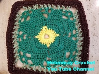Helenmay Crochet Granny Square Series #2 Clover or Heart Granny Square DIY Video Tutorial