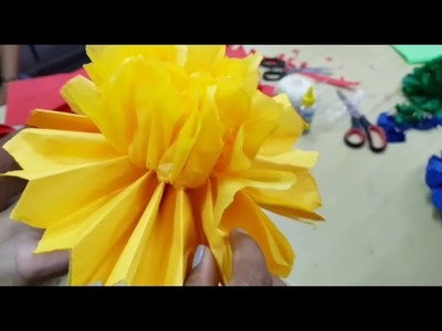 How to DIY Paper Pom Tutorial | DIY déco: Pompon- fleur