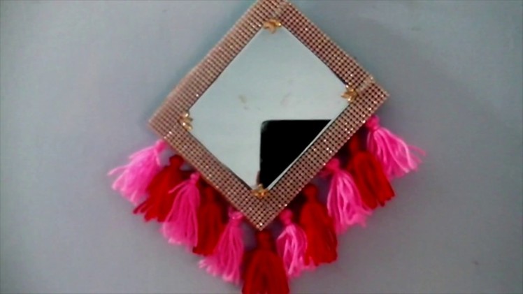 How to make  a mirror wall hanging.DIY mirror wall hanging. DIY doller tree mirror  wall art.