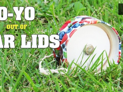 How to make a YoYo out of Jar Lids | DIY easy yo-yo toy tutorial