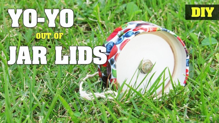 How to make a YoYo out of Jar Lids | DIY easy yo-yo toy tutorial