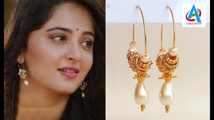 How to make bhaagamathie earrings. mandaara song anushka inspired earrings at home