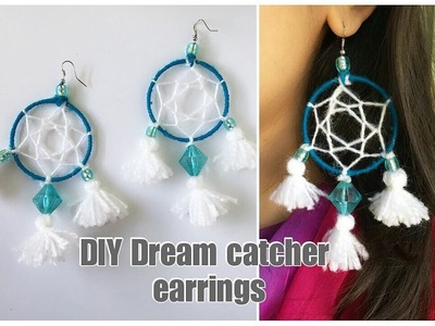How to make dream catcher earring at home|DIY|easymaking